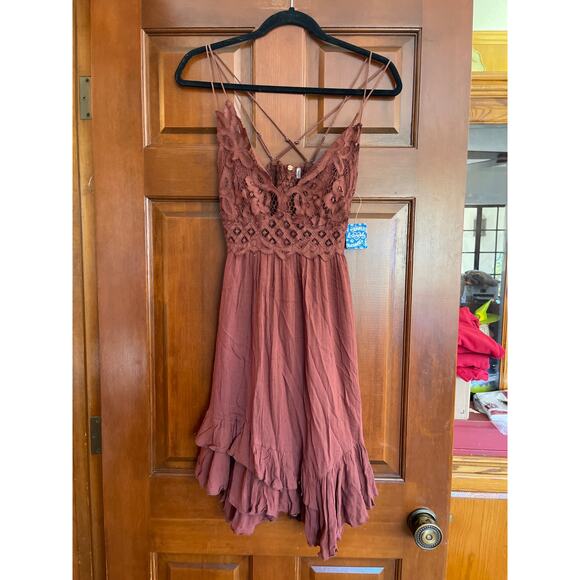 Free People INTAMATELY Adella slip dress Medium New - Picture 3 of 6